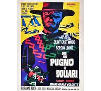 KUSTOM ART Póster decorativo de pared serie carteles película celebridades para un puño de dólares Clint Eastwood impresión artística sobre papel patinata 40 x 30 cm sin marco