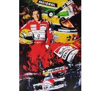 KUSTOM ART Póster decorativo de pared, serie de personajes del deporte, Ayrton Senna, impresión artística sobre papel de pátina 42 x 30 cm, sin marco