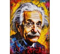 KUSTOM ART Póster decorativo de pared Serie Grandes Personajes de la Historia Albert Einstein Street Art Impresión artística sobre papel Patinata 40 x 30 cm sin marco