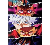 KUSTOM ART Póster decorativo de pared Serie Manga y Anime Jujutsu Kaisen Sorcery Fight Personajes Impresión artística sobre papel Patinata 40 x 30 cm sin marco