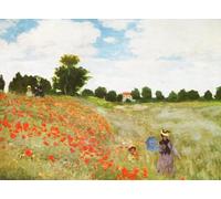 KUSTOM ART Póster decorativo de pared Serie Pintores Famosos Claude Monet Amapolas Impresión artística sobre papel Patinata 40 x 30 cm sin marco