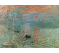 KUSTOM ART Póster decorativo de pared Serie Pintores Famosos Claude Monet Puesta de sol sobre el mar Impresión artística sobre papel Patinata 40 x 30 cm sin marco