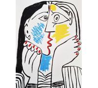 KUSTOM ART Póster decorativo de pared Serie Pinturas Celebri El Beso Pablo Picasso Impresión sobre cartón 40 x 30 cm sin marco