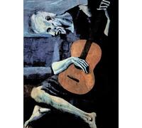 KUSTOM ART Póster decorativo de pared Serie Pinturas Celebri el Viejo Guitarrista Ciego Pablo Picasso Impresión sobre Papel Patinata 40 x 30 cm Sin Marco