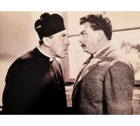 KUSTOM ART Póster Serie Actores Celebres Gino Ciervos (Peppone) Fernandel (Don Camillo) Impresión de estilo vintage sobre papel patinado 40 x 30 cm.