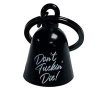 Kustom Cycle Parts Campana de protección para Motociclista Don't in' Die!, Modelo Evil Spirits, Campana Negra Plana, Mediana