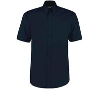 KUSTOM KIT - Camisa de Oxford de Manga Corta para Hombre (15,5 in) (Marino Oscuro)
