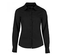 Kustom Kit Camisa entallada de popelín y manga larga para mujer (PC3157)