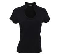 Kustom Kit Camiseta de manga corta corporativa Keyhole para chica/mujer (RW3178)