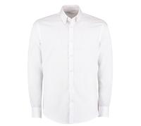 Kustom Kit Entallado Manga Larga Oxford de Algodn No Necesita Planchado Camisa