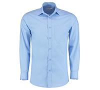 Kustom Kit hombre poplin manga larga camisa de ajuste a medida kk142 - camisa fo