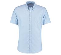 Kustom Kit Manga Corta Ajustado Oxford Sarga de Algodn Planchado Fcil Camisa