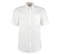Kustom Kit Premium Manga Corta Fácil Hierro Mezcla de Algodón Camisa Oxford