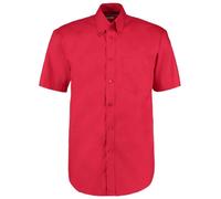 Kustom Kit Premium Manga Corta Fácil Hierro Mezcla de Algodón Camisa Oxford