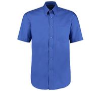 Kustom Kit Premium Manga Corta Fácil Hierro Mezcla de Algodón Camisa Oxford