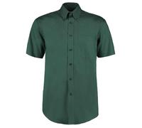 Kustom Kit Premium Manga Corta Fácil Hierro Mezcla de Algodón Camisa Oxford