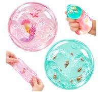 Kutakuta 2 Unidades Squishy Stress Cube, Concha Squishy con Conchas & Estrellas Flotantes Bola De Concha Sensorial Compresible Juguete Antiestrés para Adultos Y Adolescentes Premios para Aulas