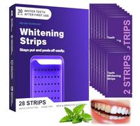 KutaKuta 28 Unidades Tiras Blanqueadoras Dientes Morado,Tiras Blanqueadoras De Dientes Bandas Blanqueadoras De Dientes Para Diente Blancos En Casa Neutraliza El Amarillo E Ilumina La Sonrisa