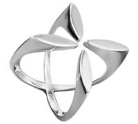 KUTCEK Anillo ajustable geométrico de plata 925 para mujer, diseño abstracto que se puede abrir, apilable, joyería moderna, regalo para ella, Adjustable, Plata