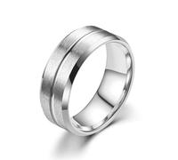 KUTCEK Anillo de banda ancha mate de acero inoxidable para hombre, joyería minimalista, accesorio masculino, regalo para él, 10, acero de titanio