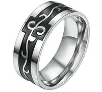 KUTCEK Anillo de dragón para hombre, acero inoxidable, acero inoxidable, diseño de criatura mítica, anillo de declaración para él, 7, Acero inoxidable