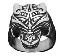 KUTCEK Anillo de lobo vikingo, joyería de acero inoxidable, guerrero celta, mitología nórdica, anillo para hombre, diseño gótico de animales, regalo para hombre, 13, Acero inoxidable