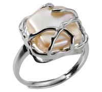 KUTCEK Anillo de plata de ley 925 para mujer, diseño de luna creciente y bosque, abierto, ajustable, inspirado en la naturaleza, joyería botánica, regalo para ella, Adjustable, Plata