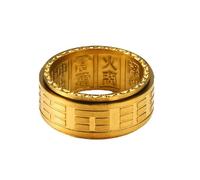 KUTCEK Anillo giratorio de amuleto chino Feng Shui Yin Yang, acero de titanio, joyería de motociclista taoísta vintage, regalo para hombres, 7, acero de titanio