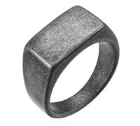 KUTCEK Anillo rectangular minimalista de acero inoxidable, estilo hip hop, acabado suave, para hombre, joyería de moda urbana, regalo para él, 11, acero de titanio