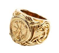 KUTCEK Anillo vikingo de acero de titanio para hombre, regalo de joyería punk gótica para motociclista, amuletos de runas retro, banda de hip hop, 11, acero de titanio