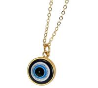 KUTCEK Collar con colgante de mal de ojo para mujer, moderno, místico, minimalista, delicado, símbolo de protección, regalo único