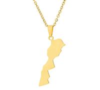 KUTCEK Collar marroquí esmaltado geométrico de acero inoxidable con colgante para mujer, regalo bohemio, lujoso, joyería étnica única, Acero inoxidable