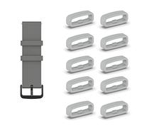 KUTEWEU 10 Piezas Soporte para Correa de Reloj, Galaxy Correa de Silicona para Reloj, Amazfit Piezas de Anillo de Sujeción para Correas de Reloj Inteligente, Garmin Reemplazo de Pulsera (20mm, Gris)