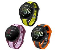 KUTEWEU 20mm Correa para Forerunner 165, Silicona Correas de Repuesto de Ajustable Band de Deportivo Strap para Galaxy Watch7 40mm 44mm/Venu 2 Plus Smartwatch (Verde Negro+Morado+Gris Naranja)