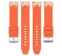 KUTEWEU 20mm Correa para Forerunner 645 Music/Forerunner 245 Music, Suave Goma Banda de Reemplazo para Forerunner 245/Garmin Vivoactive 5/Vivomove Trend/Vivoactive 3 Music/Venu 2 Plus (Naranja)