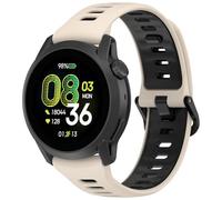 KUTEWEU 22mm Silicona Correa para Realme Watch 5/Coros Pace 4, Correas de Repuesto de Ajustable de Deportivo Brazalete para Xiaomi Watch5/Galaxy Watch3 45mm Smartwatches Accesorios (Beige Negro)
