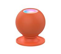 KUTEWEU Base de Silicona Almohadilla Antideslizante, Soporte de Sobremesa Soporte Base Almohadilla Compatible con HomePod/HomePod Mini Altavoz-Soporte Mesa Soporte Prueba Golpes (Naranja)