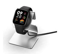 KUTEWEU Cargador Stand Compatible con Xiaomi Redmi Watch 3, Base Cargador Stand para Mi Redmi Watch 3 Relojes Soporte Metál Dock Compatible con Xiaomi Redmi Watch 2 Smartwatch Accesorios (Silver)