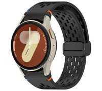 KUTEWEU Cierre Magnético Correa para Galaxy Watch7/Galaxy Watch6/Galaxy Watch5, Deportiva Silicona Ajustable Hombres Mujeres Pulsera para Galaxy Watch7 LTE 44mm Smartwatch (Negro)
