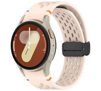 KUTEWEU Cierre Magnético Correa para Galaxy Watch7/Galaxy Watch6/Galaxy Watch5, Deportiva Silicona Ajustable Hombres Mujeres Pulsera para Galaxy Watch7 LTE 44mm Smartwatch (Rosa)
