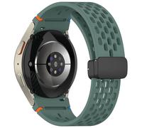 KUTEWEU Cierre Magnético Correa para Galaxy Watch7/Galaxy Watch6/Galaxy Watch5, Deportiva Silicona Ajustable Hombres Mujeres Pulsera para Galaxy Watch7 LTE 44mm Smartwatch (Verde)