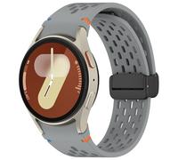 KUTEWEU Cierre Magnético Correa para Galaxy Watch7/Galaxy Watch6/Galaxy Watch5, Deportiva Silicona Ajustable Hombres Mujeres Pulsera para Galaxy Watch7 LTE 44mm Smartwatch (Gris)