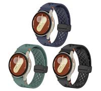 KUTEWEU Cierre Magnético Correa para Galaxy Watch7/Galaxy Watch6/Galaxy Watch5, Deportiva Silicona Ajustable Hombres Mujeres Pulsera para Galaxy Watch7 LTE 44mm Smartwatch (Azul+Verde+Negro)