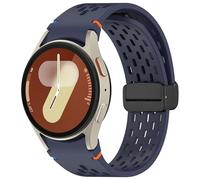 KUTEWEU Cierre Magnético Correa para Galaxy Watch7/Galaxy Watch6/Galaxy Watch5, Deportiva Silicona Ajustable Hombres Mujeres Pulsera para Galaxy Watch7 LTE 44mm Smartwatch (Azul)