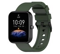 KUTEWEU Correa Compatible con Amazfit Bip 3/Bip U/Amazfit Bip, Hebilla Metálica Negra Bandes de Repuesto Silicona Bracelet para Amazfit GTS/GTS 3/GTS 2e/GTS 2 Mini/GTS 2/GTR 42mm (Verde)