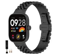 KUTEWEU Correa para Redmi Watch 5/Redmi Watch 4 Bracelet, Metal Inoxidable Pulseras de repuesto para Redmi Watch5/Redmi Watch4 Accesorios para smartwatches (Negro)