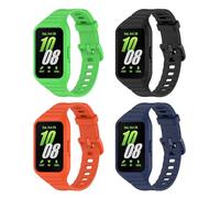 KUTEWEU Correa para Samsung Galaxy Fit 3 SM-R390 Watchband, Funda de Silicona Antichoque Correa Ajustable de Repuesto con Funda para Samsung Galaxy Fit 3 SM-R390 (Azul+Negro+Naranja+Verde)