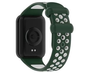 KUTEWEU Correa para Xiaomi Band 8 Pro, Mujer Hombre Correa, Silicona Correas de Repuesto de Ajustable de Deportivo Correa Suave para Xiaomi Band 8 Pro Bandes (Verde Blanco)