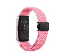 KUTEWEU Correas para Huawei Band 9/Huawei Band 8, Trenzado Correas de Repuesto Deportiva Elástica de Nylon con Hebilla Magnética para Huawei Band 9/Huawei Band 8 Smartband (Rosa)