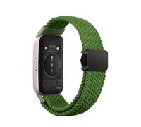 KUTEWEU Correas para Huawei Band 9/Huawei Band 8, Trenzado Correas de Repuesto Deportiva Elástica de Nylon con Hebilla Magnética para Huawei Band 9/Huawei Band 8 Smartband (Verde)